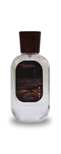 Sajaya Jungle Oud perfume bottle on a white background