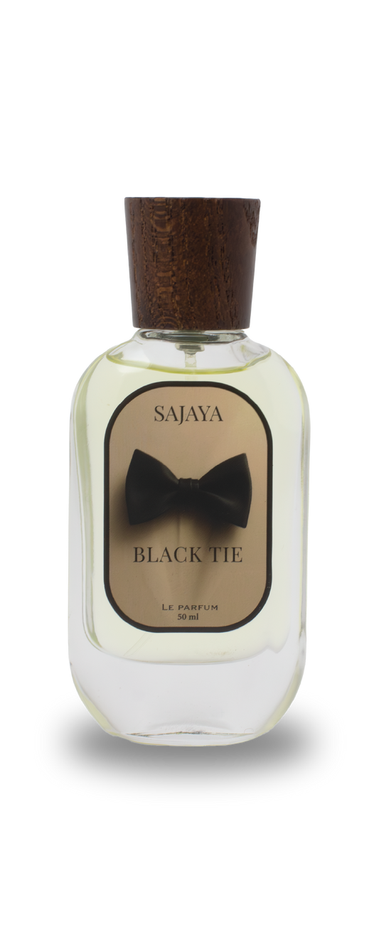 Bottle of Sajaya Black Tie perfume