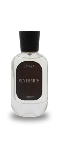Bottle of SAJAYA Slythrine Perfume with a wooden cap